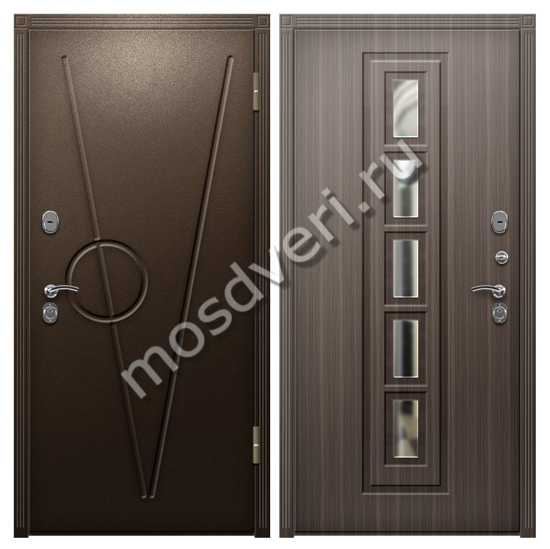Квартирная дверь с зеркалом порошок и МДФ - купить от производителя Мосдвери Квартирная дверь с зеркалом порошок и МДФ